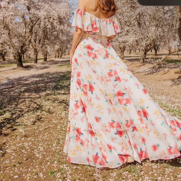 Yumi Kim Carmen Maxi Dress in Paradise Villa Ivory ,Size 2 - Picture 7 of 8